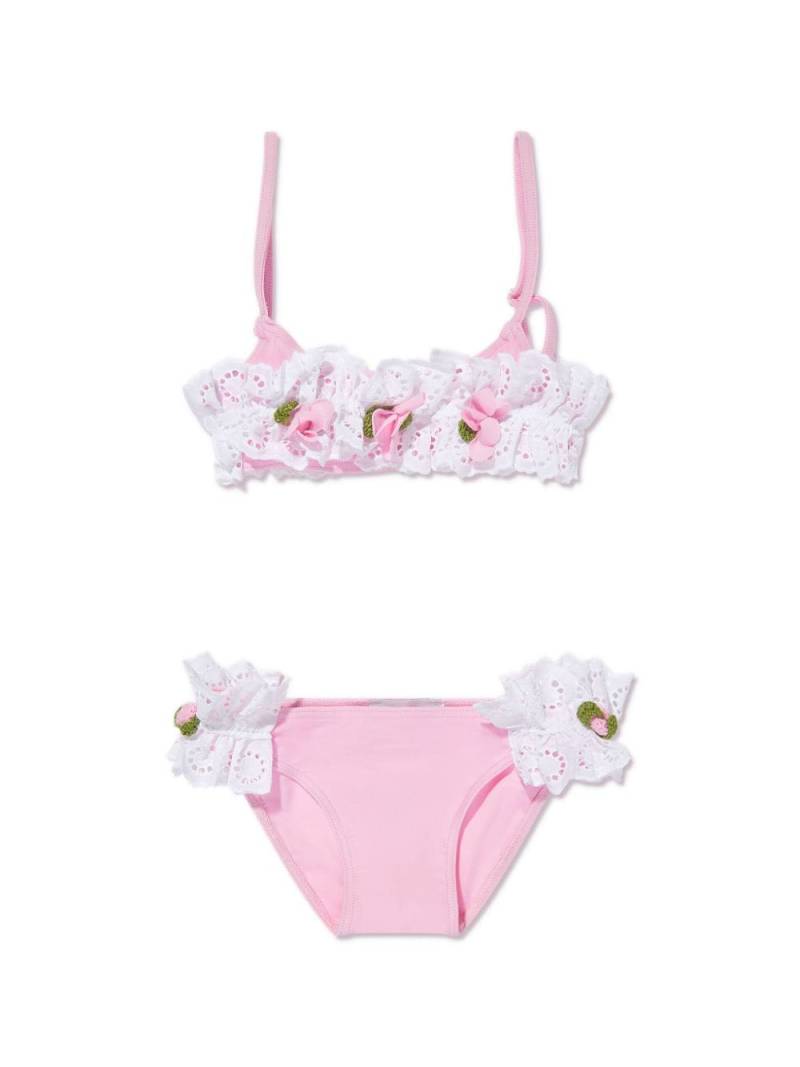 SELINIACTION KIDS broderie-anglaise bikini set - Pink von SELINIACTION KIDS