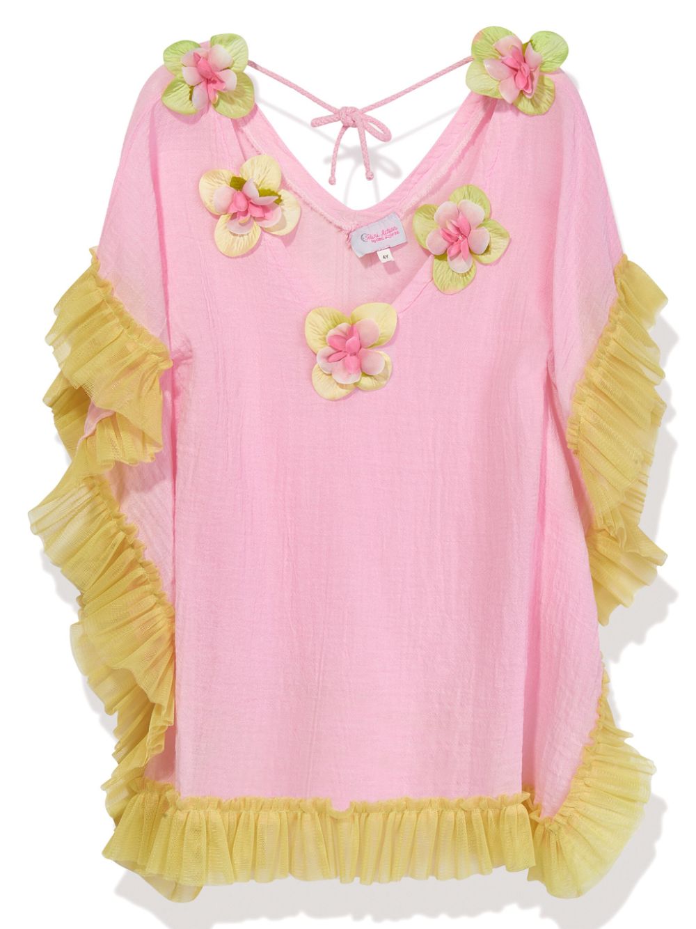 SELINIACTION KIDS floral-appliqué kaftan dress - Pink von SELINIACTION KIDS