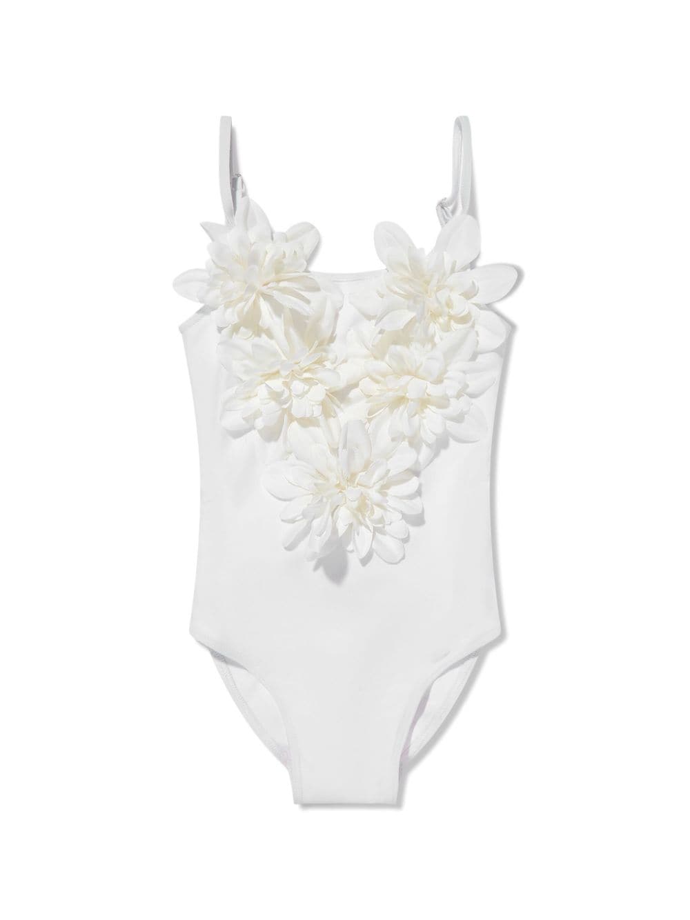 SELINIACTION KIDS floral-appliqué swimsuit - White von SELINIACTION KIDS