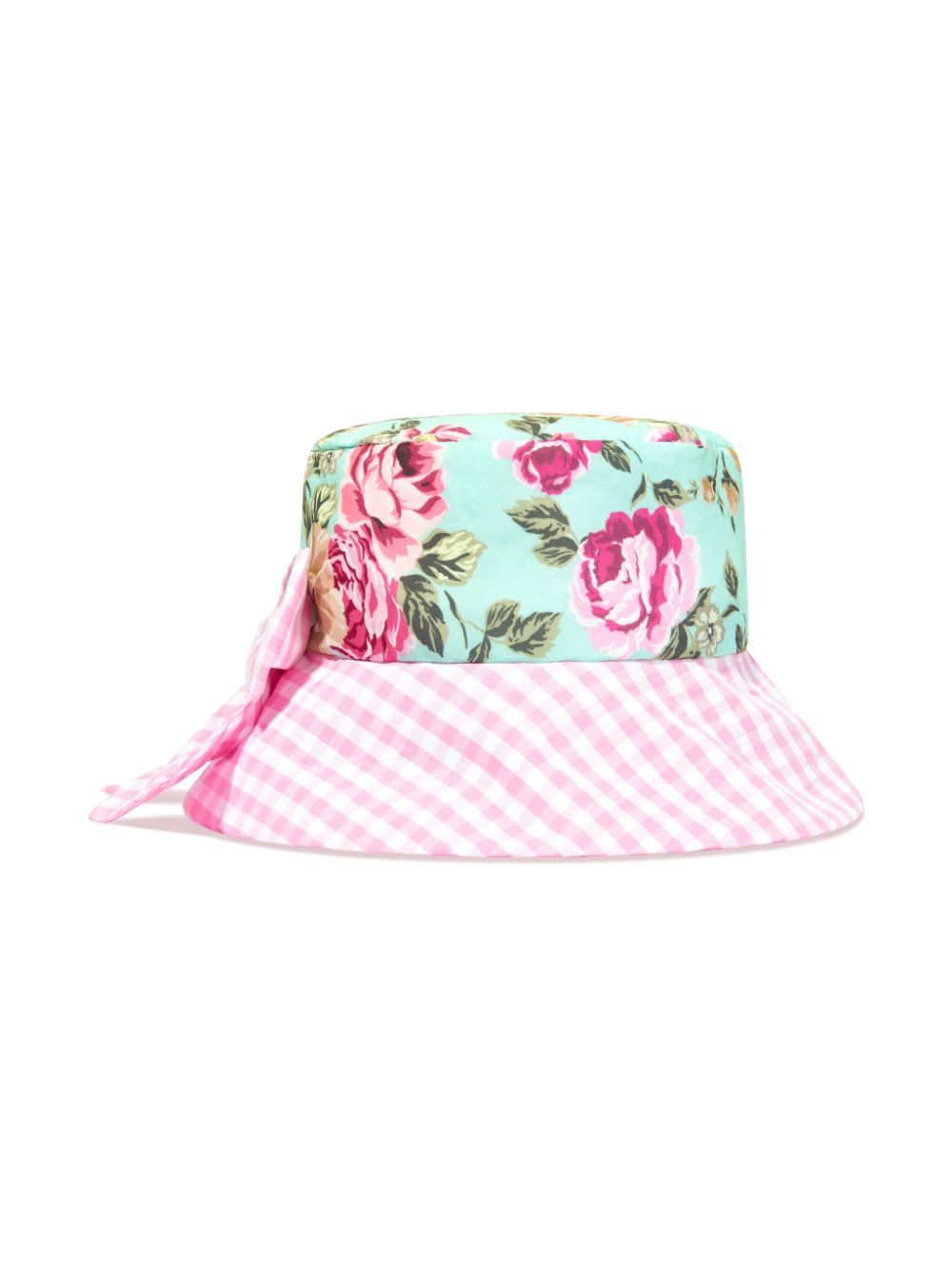 SELINIACTION KIDS floral check bucket hat - Blue von SELINIACTION KIDS