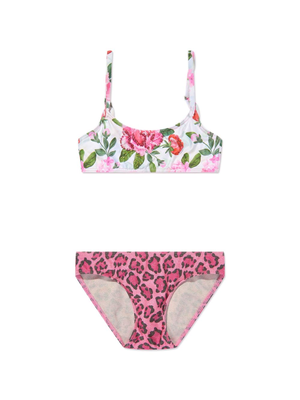 SELINIACTION KIDS floral leopard bikini - Pink von SELINIACTION KIDS