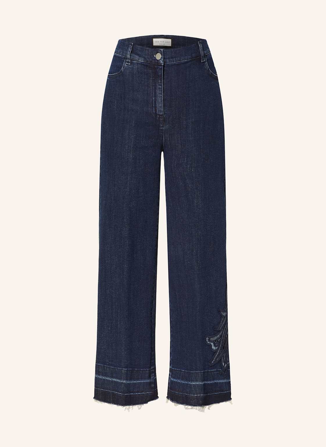 Sem Per Lei 7/8-Jeans Mit Lochspitze blau von SEM PER LEI