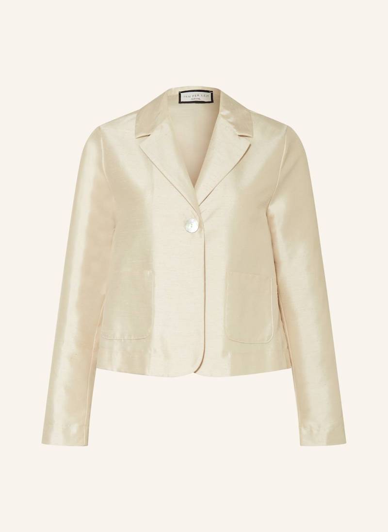 Sem Per Lei Cropped Blazer beige von SEM PER LEI