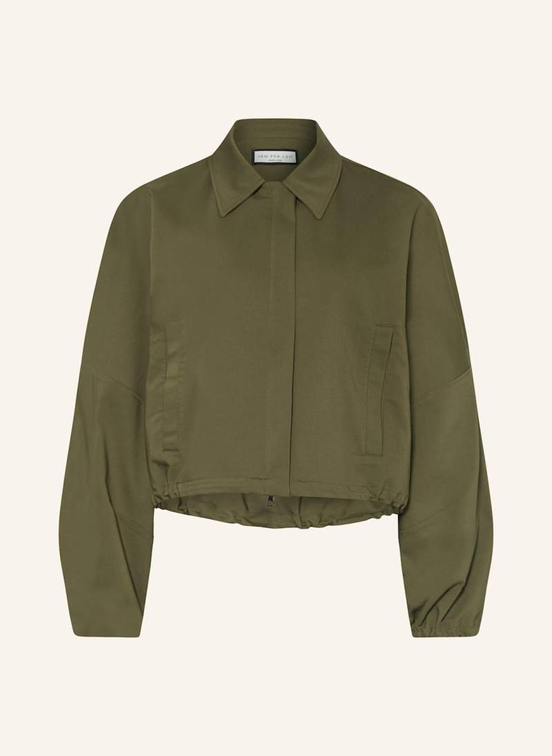 Sem Per Lei Cropped-Overjacket gruen von SEM PER LEI