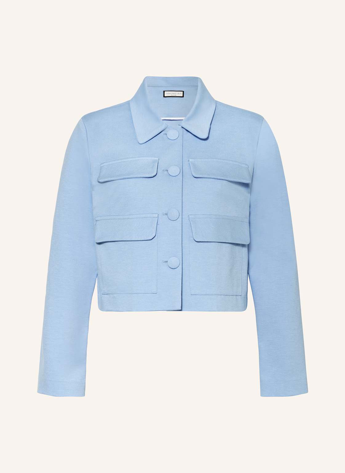 Sem Per Lei Kastenjacke Aus Jersey blau Sem Per Lei Kastenjacke Aus Jersey blau von SEM PER LEI