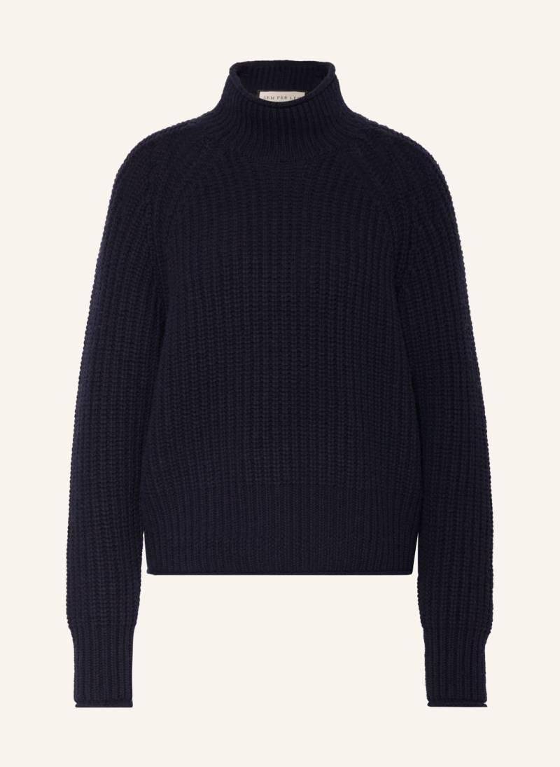 Sem Per Lei Pullover Aus Merinowolle blau von SEM PER LEI