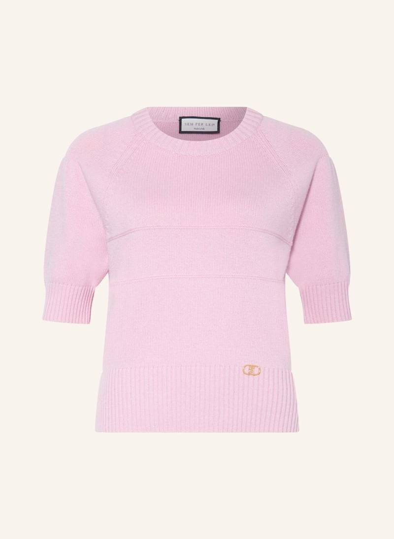 Sem Per Lei Strickshirt Mit Cashmere rosa von SEM PER LEI