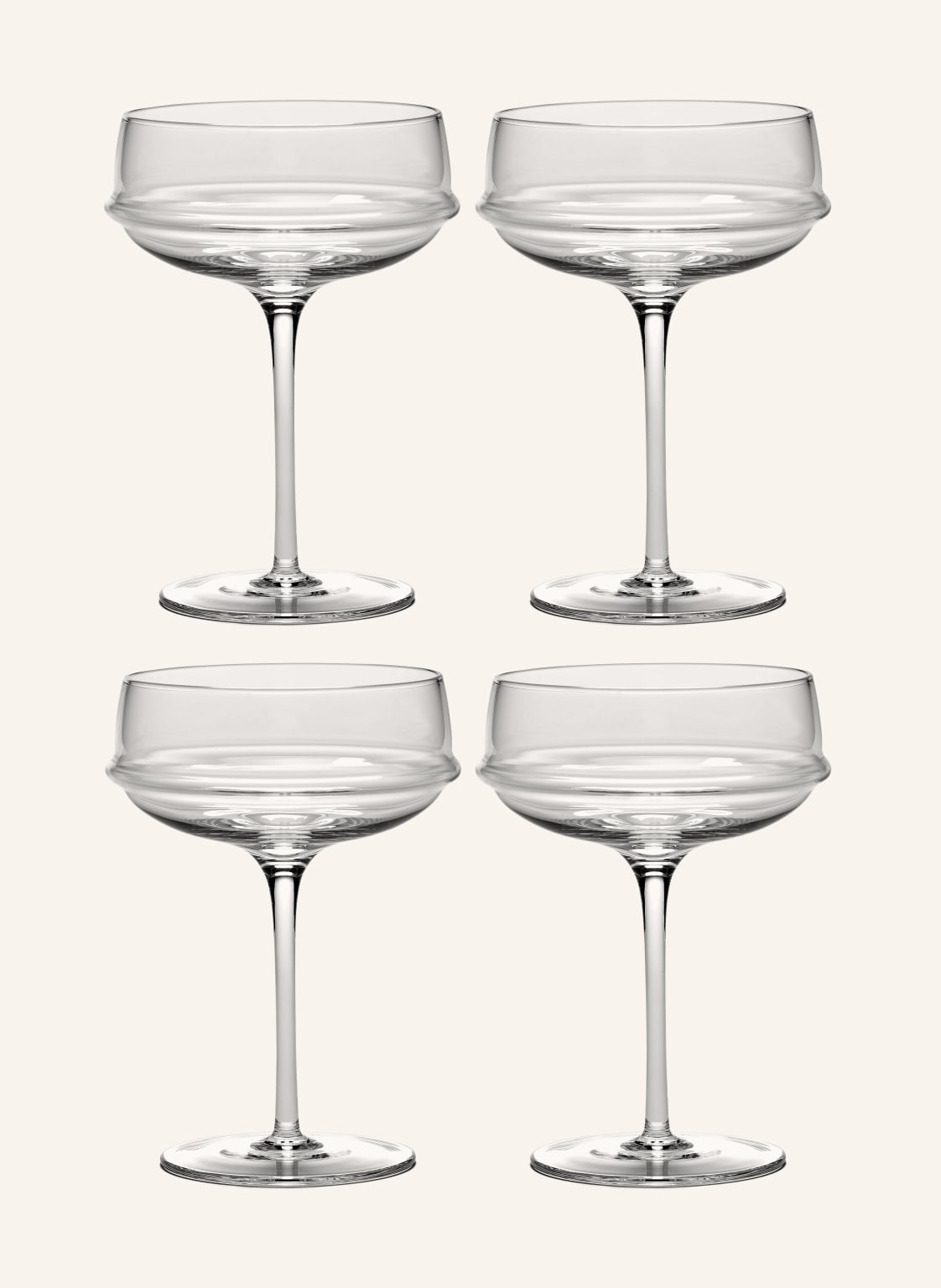 Serax 4er-Set Champagnergläser Dune transparent von SERAX