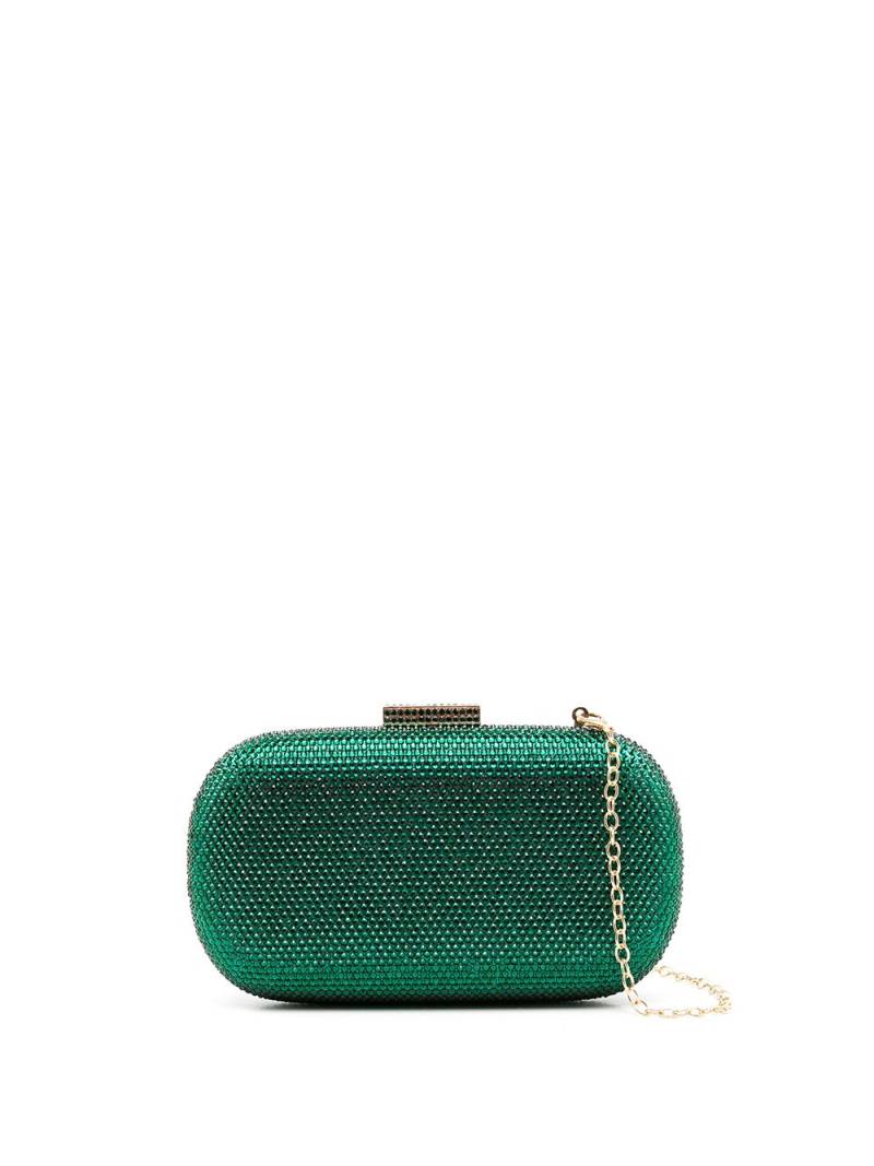 SERPUI Emma rhinestone-embellished clutch bag - Green von SERPUI