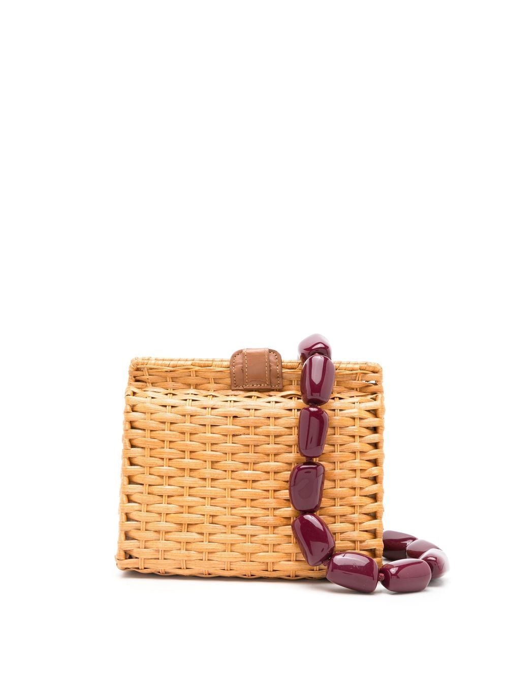 SERPUI Juliana wicker clutch bag - Brown von SERPUI