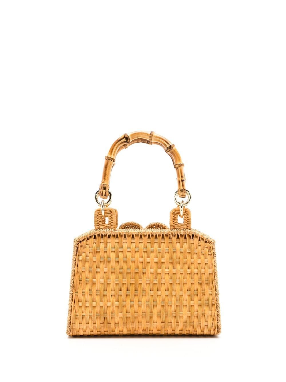 SERPUI Lolita woven basket tote bag - Brown von SERPUI