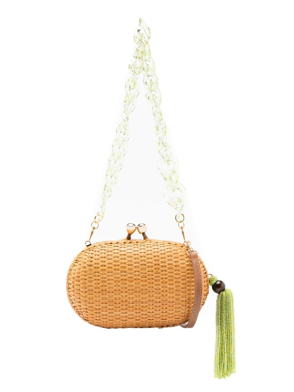 SERPUI Olivine tassel-detail wicker bag - Brown von SERPUI