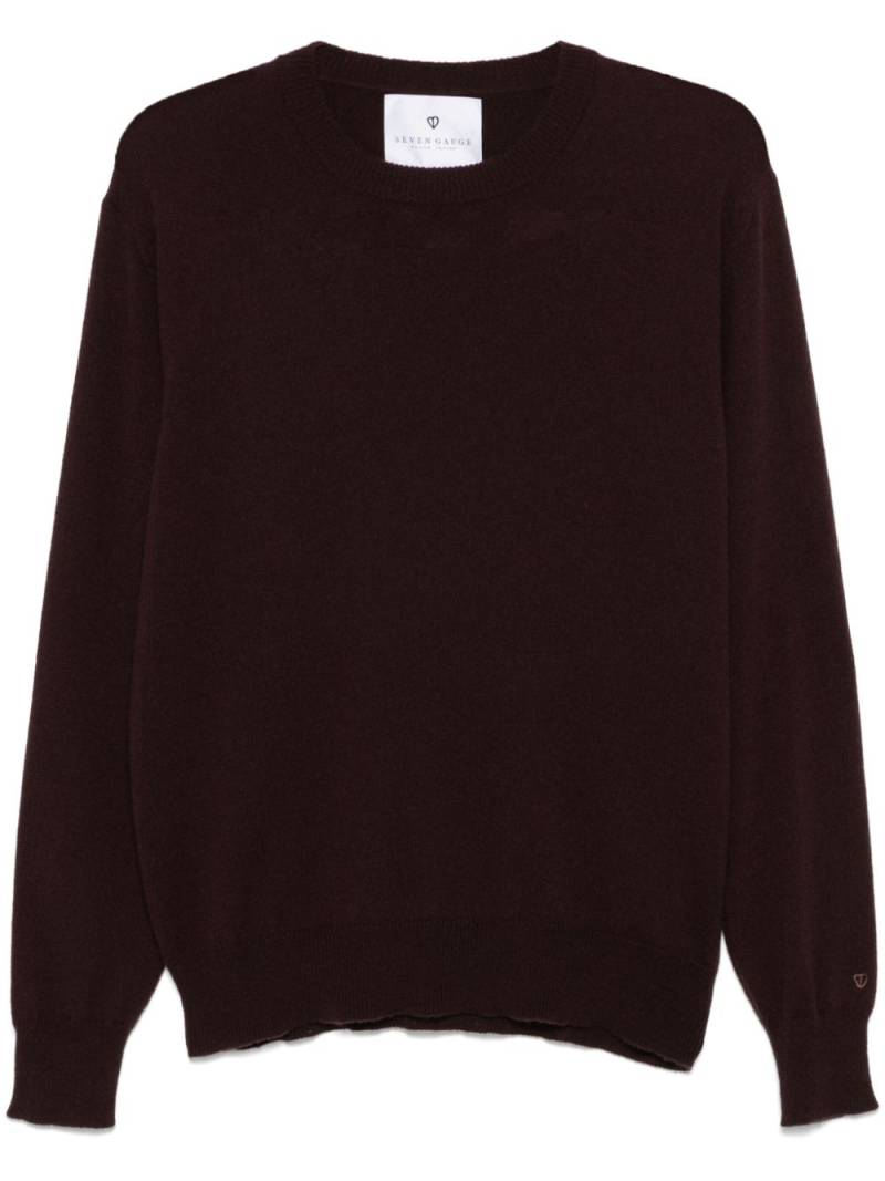 SEVEN GAUGE cashmere crew-neck sweater - Brown von SEVEN GAUGE