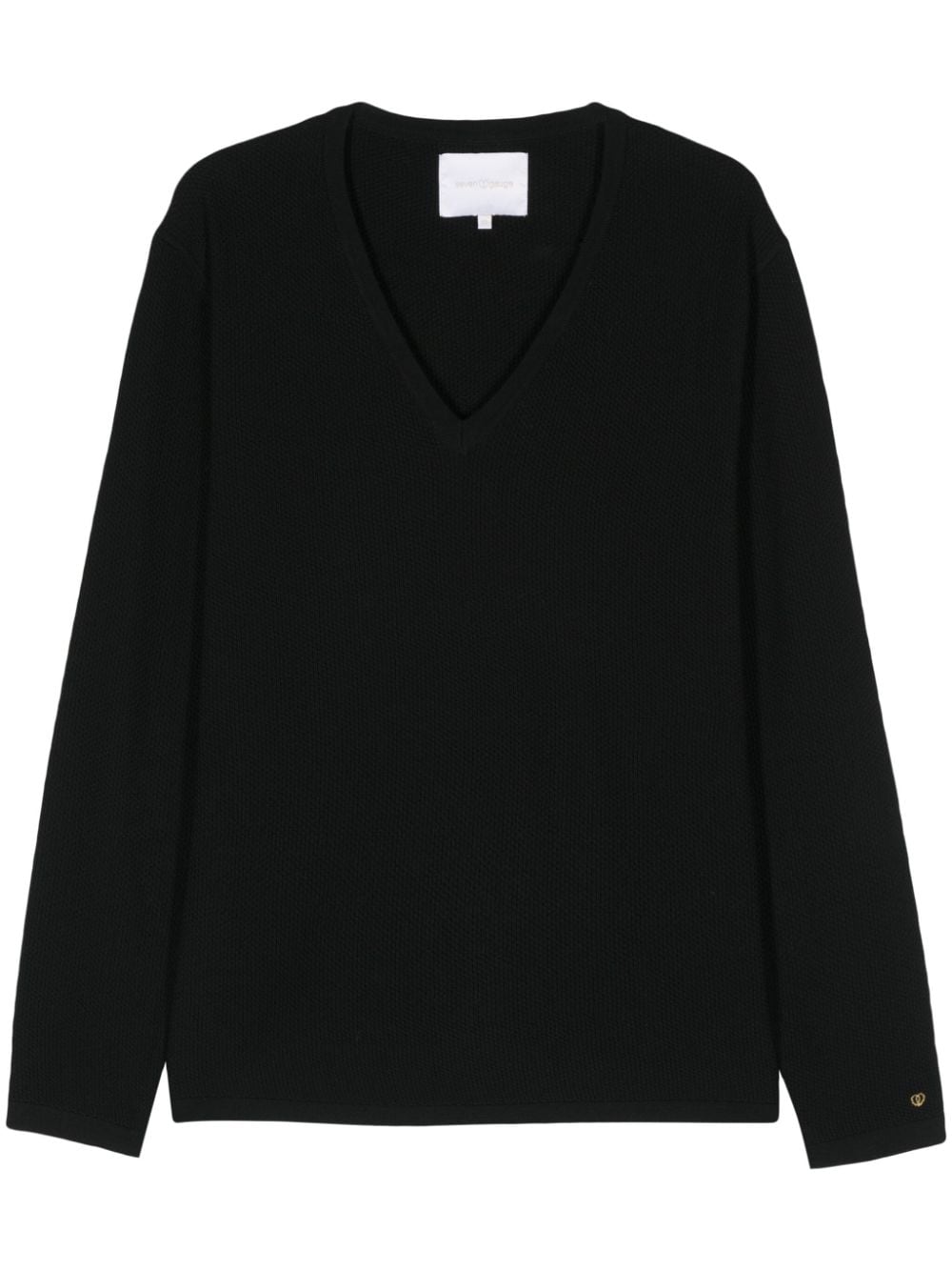 SEVEN GAUGE virgin wool jumper - Black von SEVEN GAUGE