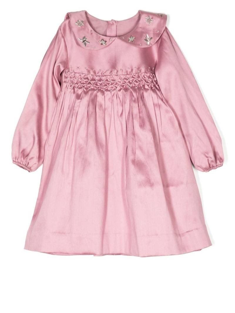 SHATHA ESSA embroidered-collar detail dress - Pink von SHATHA ESSA