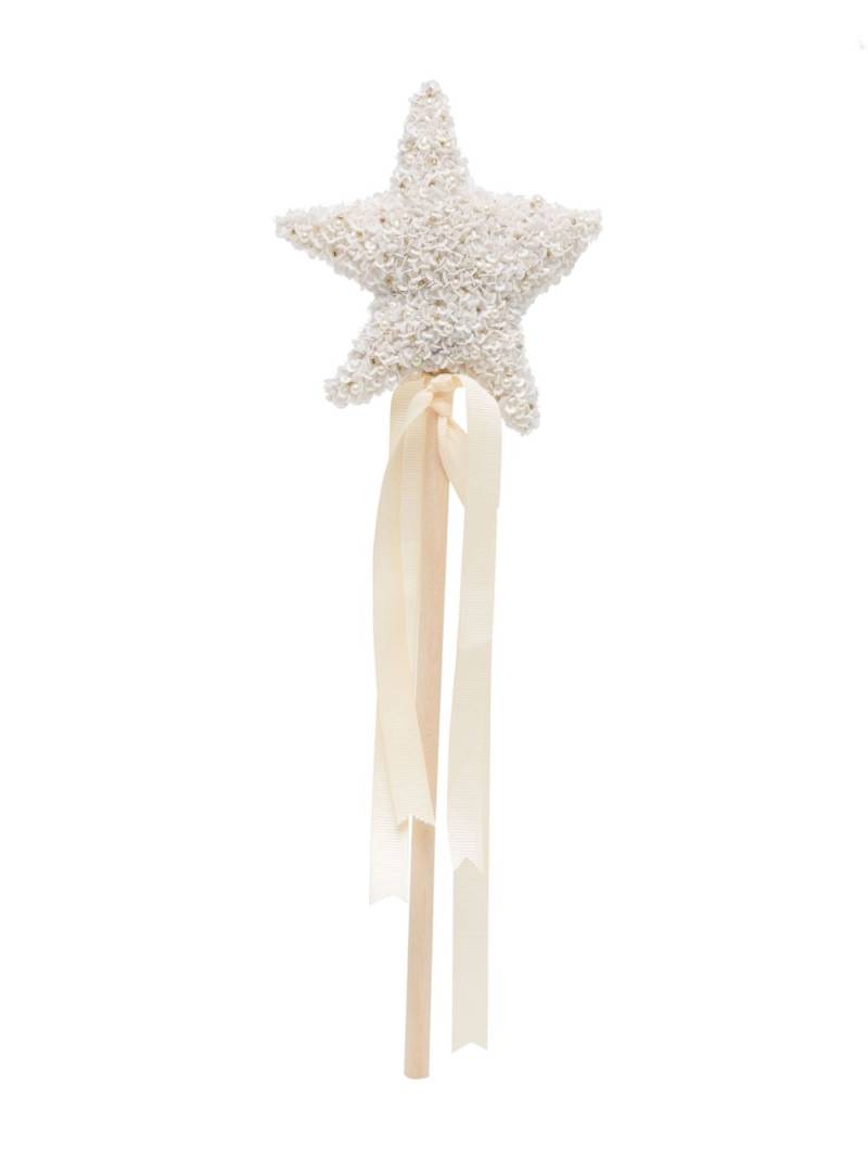 SHATHA ESSA sequin-embellished star wand - White von SHATHA ESSA