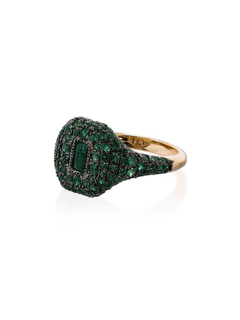 SHAY 18k yellow gold emerald ring - Metallic von SHAY