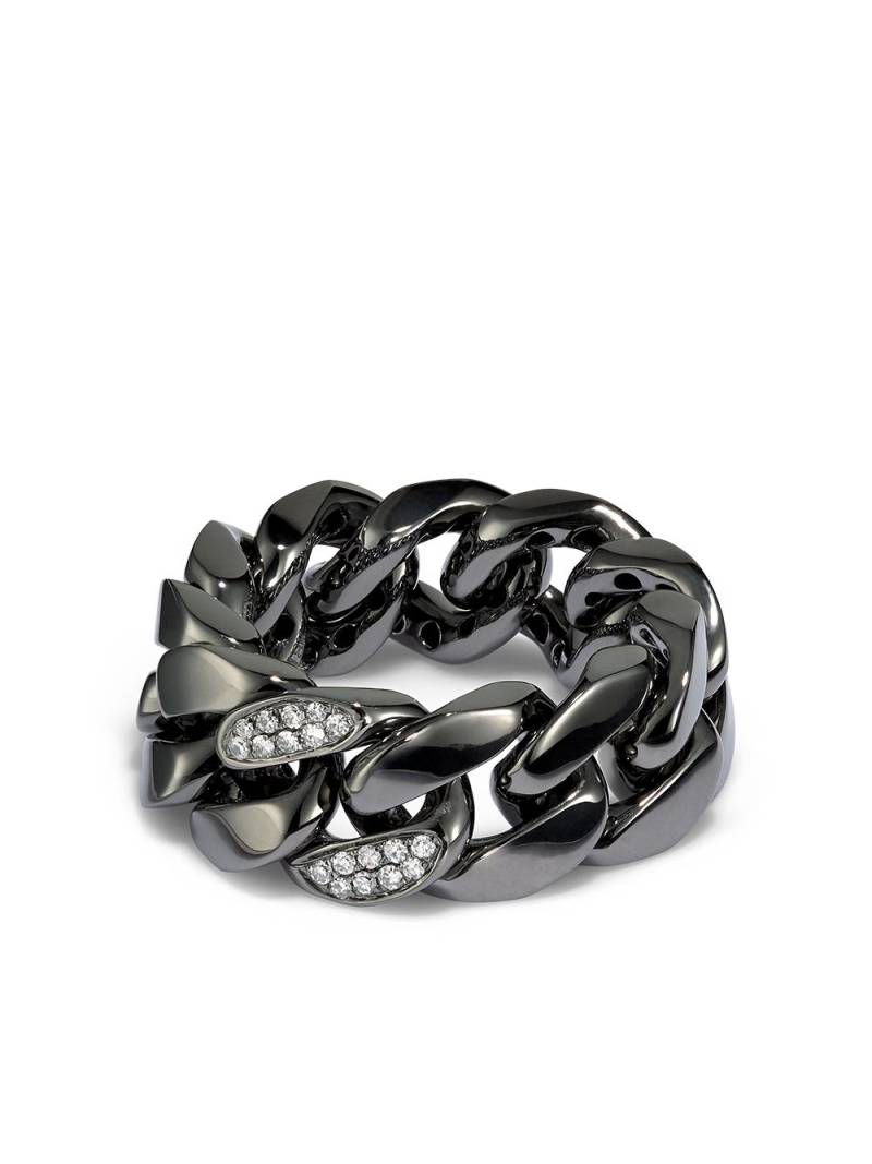 SHAY 18kt black gold chain ring von SHAY