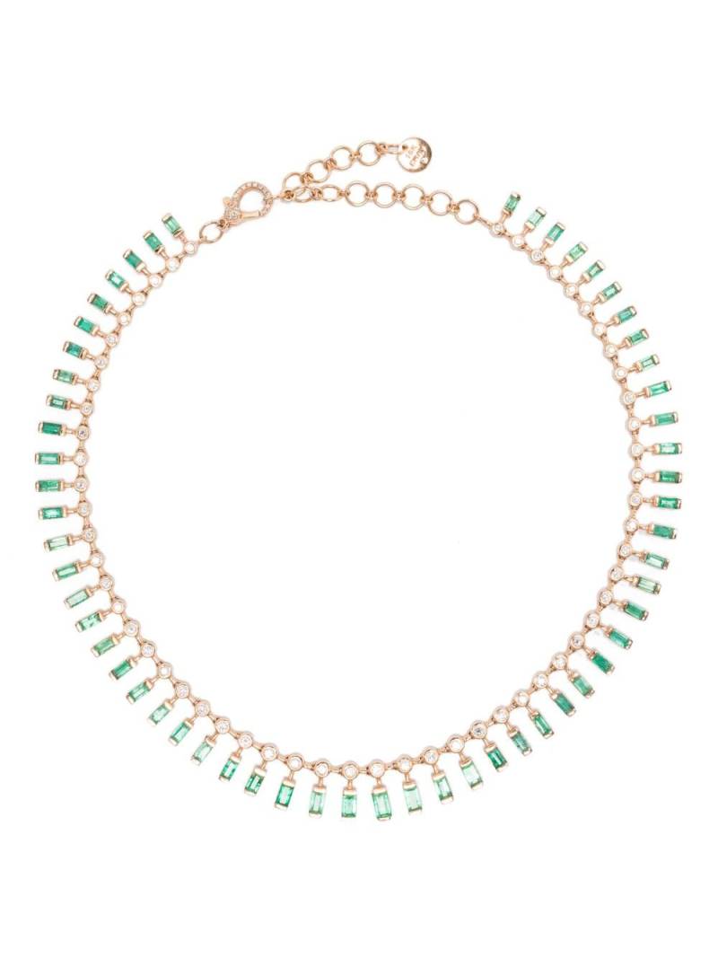 SHAY 18kt rose gold Dot-Dash necklace - Pink von SHAY