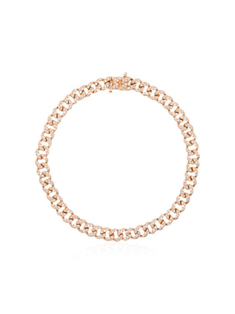 SHAY 18kt rose gold and diamond mini 7 inch link bracelet - Pink von SHAY