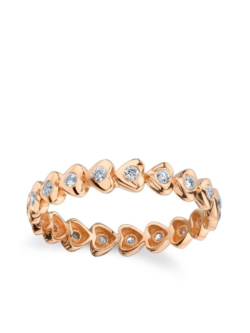 SHAY 18kt rose gold diamond Heart Eternity ring - Pink von SHAY