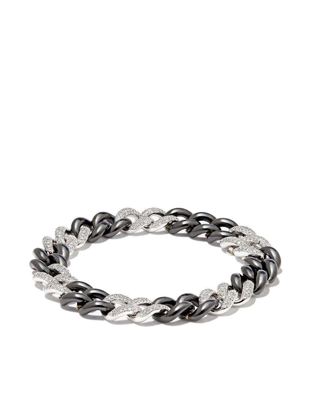 SHAY 18kt white gold Essential Link diamond and ceramic bracelet - Silver von SHAY