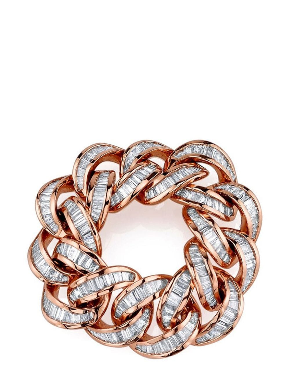 SHAY 18kt white gold Essential Link diamond ring - Pink von SHAY