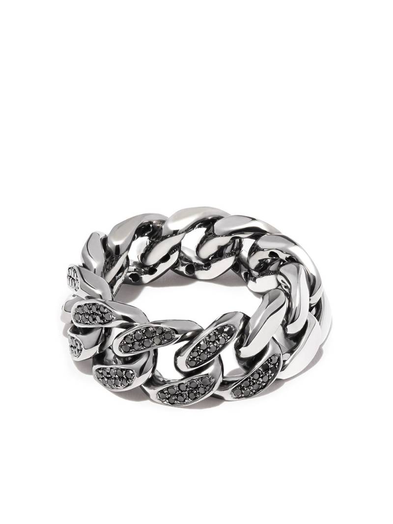 SHAY 18kt white gold diamond link ring - Silver von SHAY