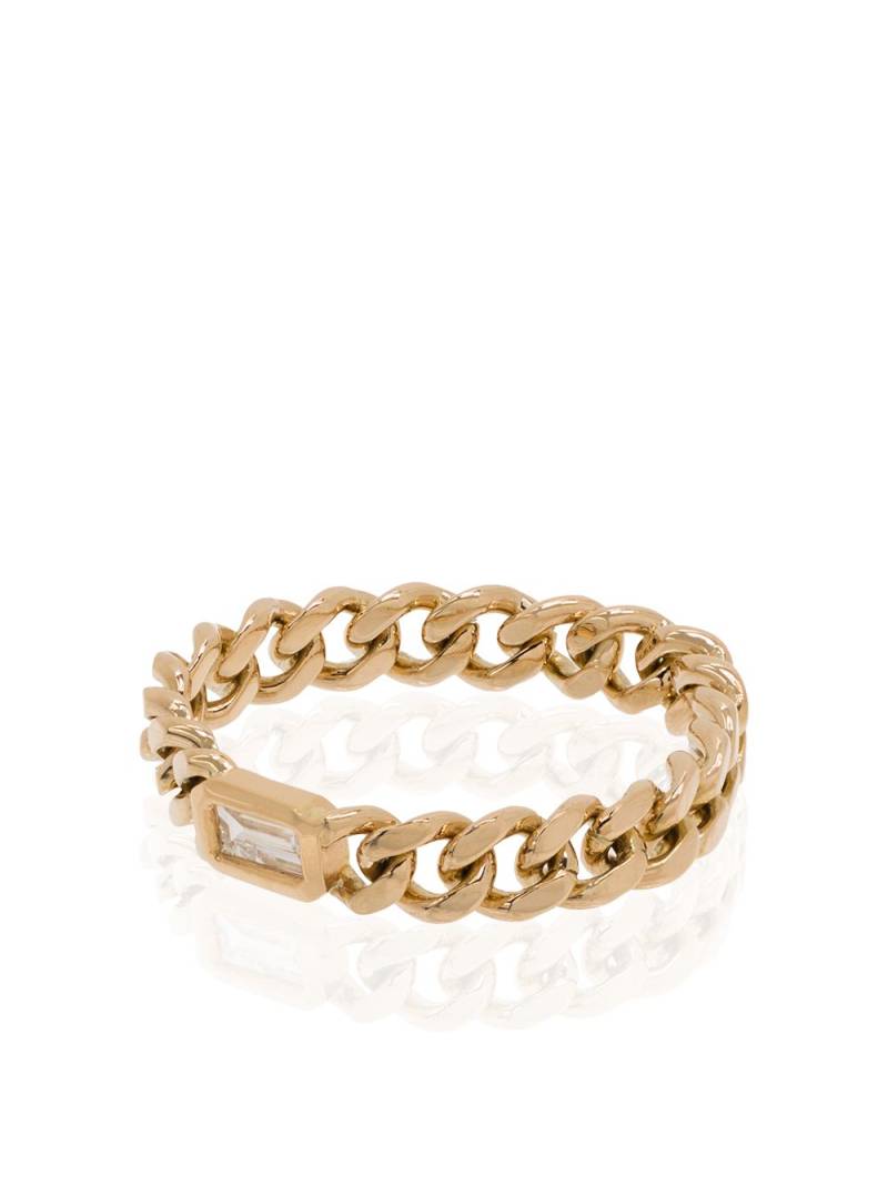 SHAY 18kt yellow gold diamond chain-link ring von SHAY