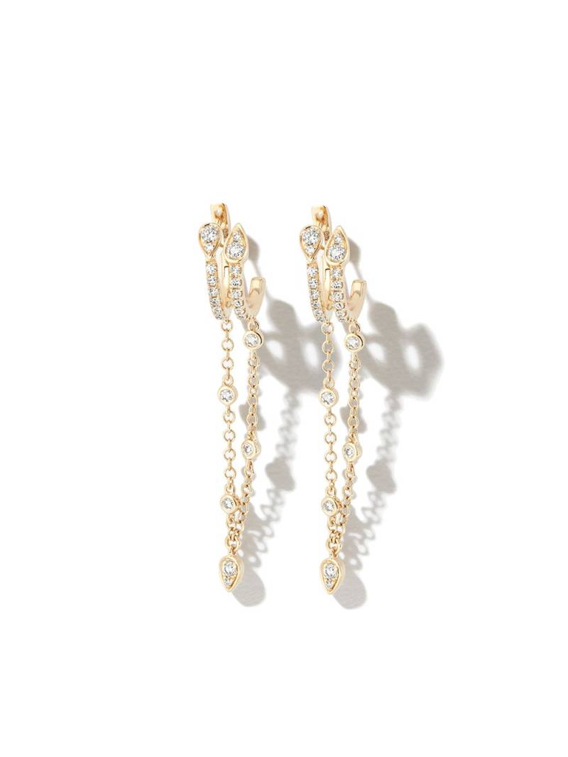 SHAY 18kt yellow gold diamond hoop earrings von SHAY