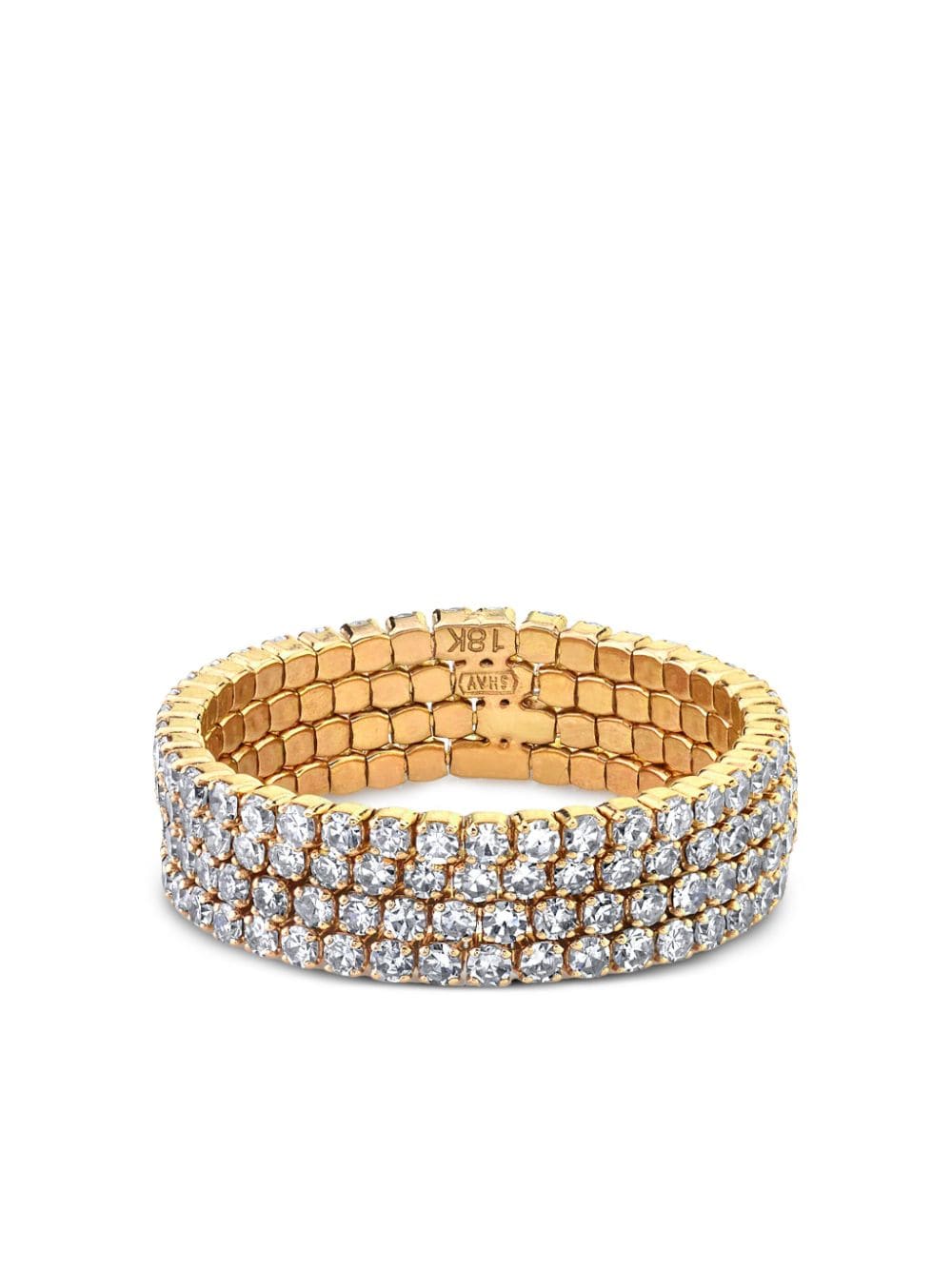 SHAY 18kt yellow gold diamond stackable ring von SHAY