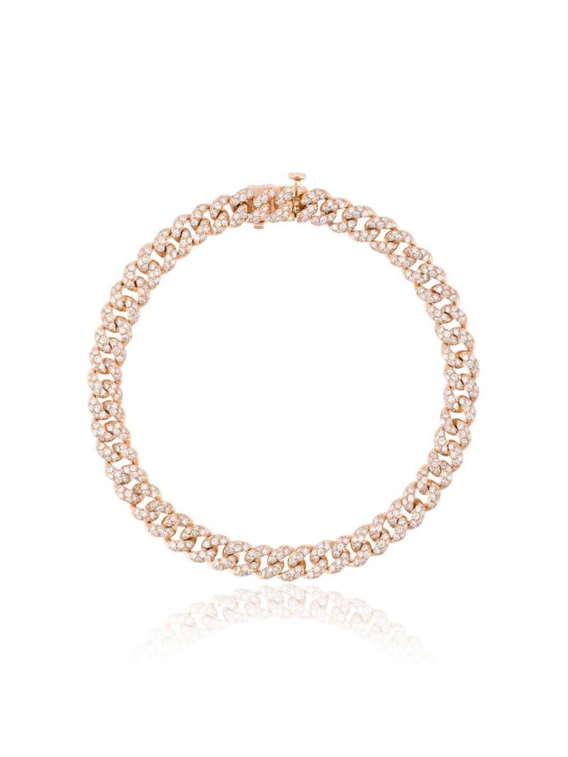 SHAY Mini Pave Link diamond bracelet - Pink von SHAY