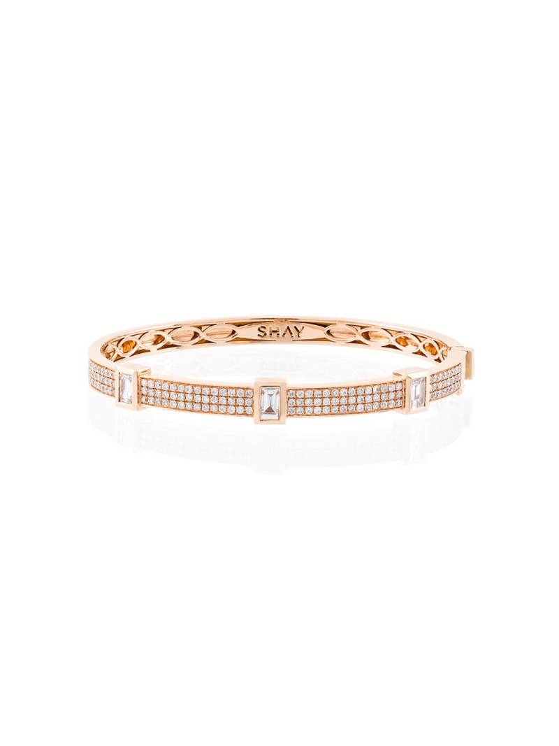 SHAY baguette diamond band bracelet - Metallic von SHAY