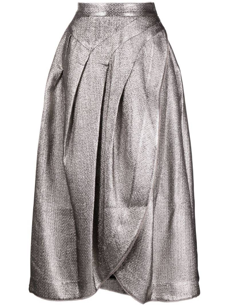 SHIATZY CHEN Genisis asymmetric wrap skirt - Gold von SHIATZY CHEN