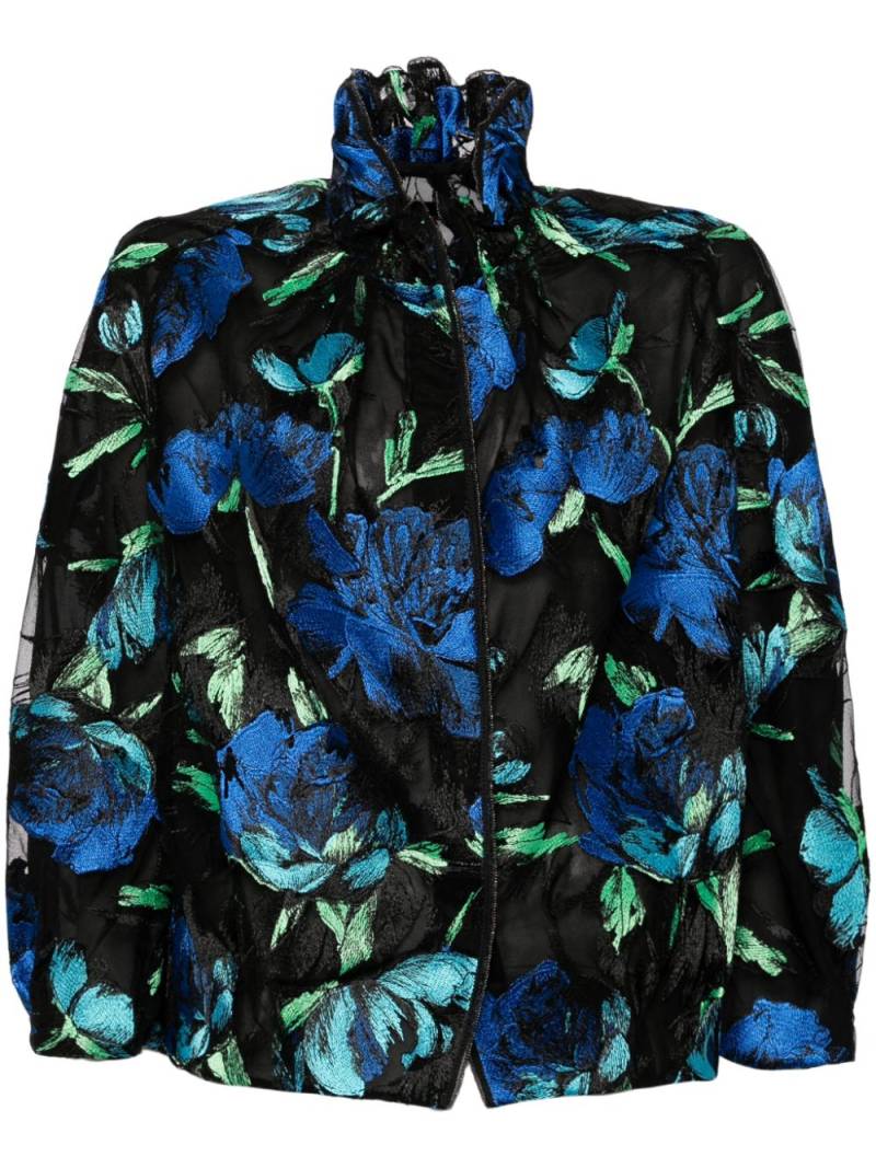 SHIATZY CHEN Libre collection electric-embroidered rose jacket - Black von SHIATZY CHEN