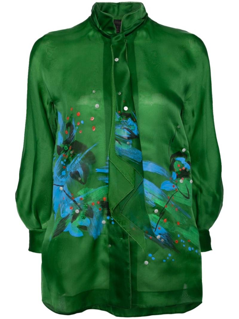 SHIATZY CHEN Libre collection standing collar shirt - Green von SHIATZY CHEN