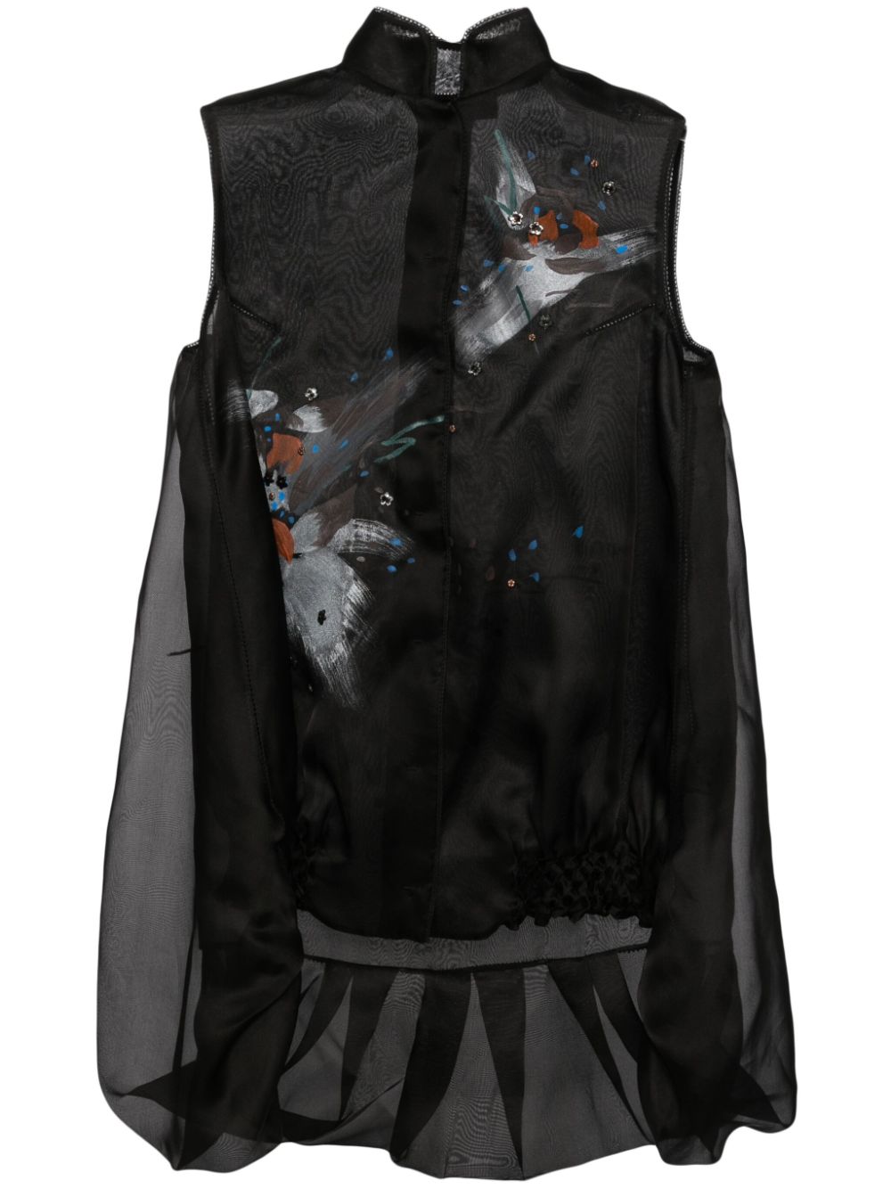 SHIATZY CHEN Libre collection standing collar vest - Black von SHIATZY CHEN