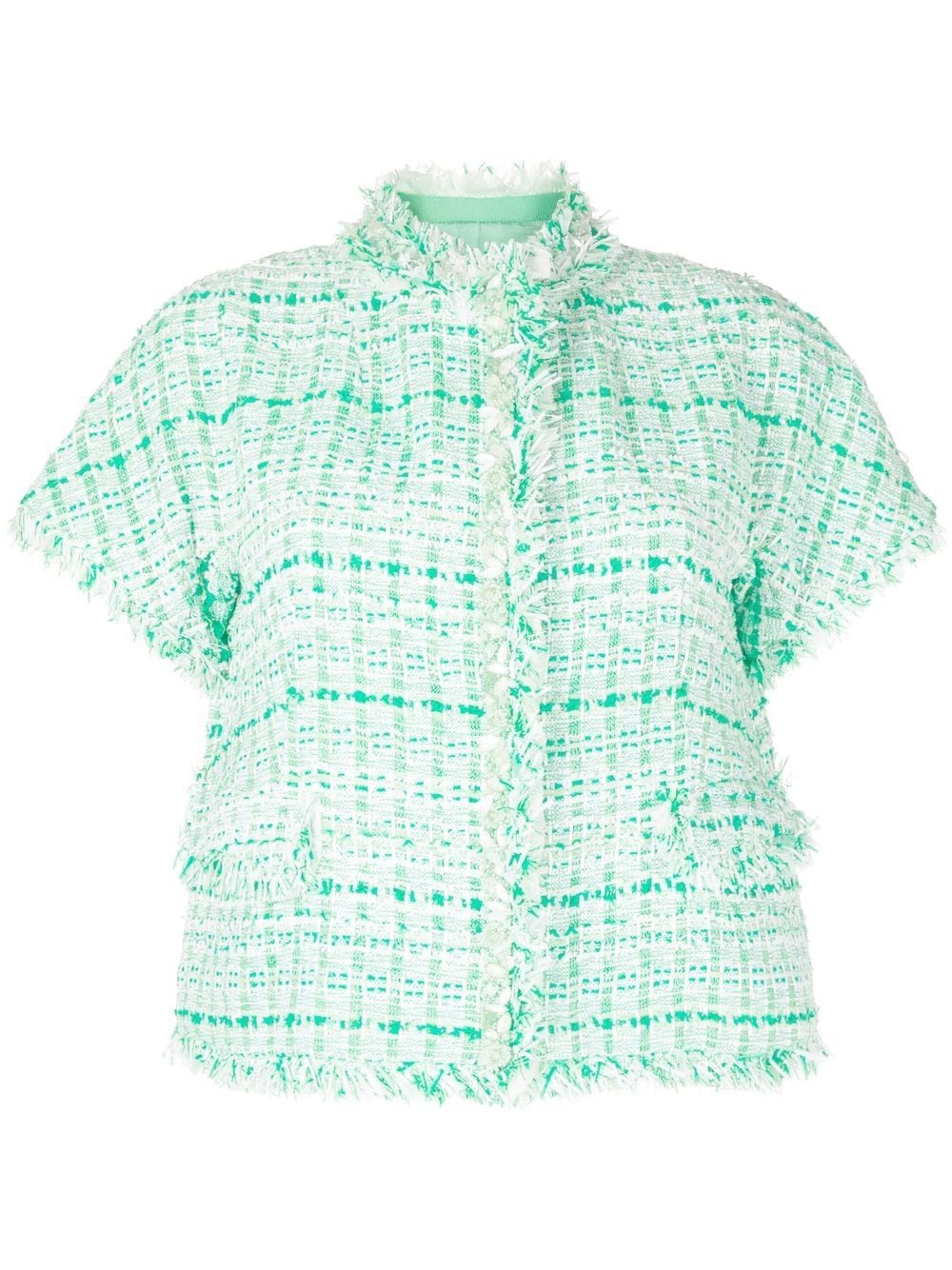 SHIATZY CHEN bead-embellished tweed jacket - Green von SHIATZY CHEN