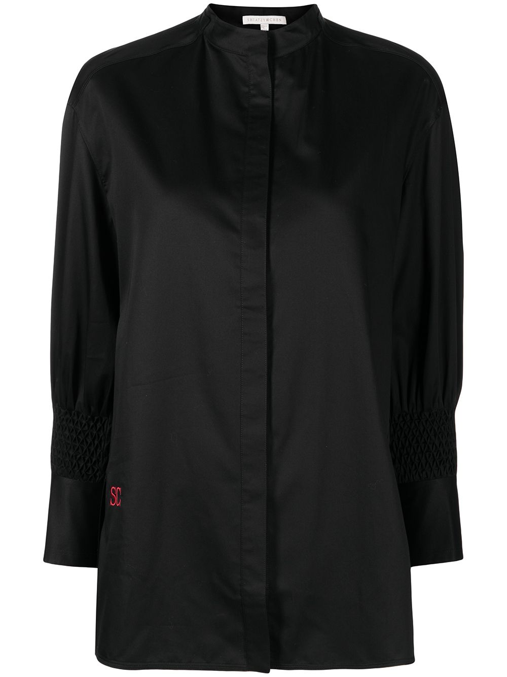 SHIATZY CHEN cotton embroidered sleeve shirt - Black von SHIATZY CHEN