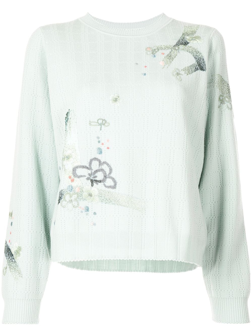 SHIATZY CHEN embroidered crew-neck jumper - Green von SHIATZY CHEN