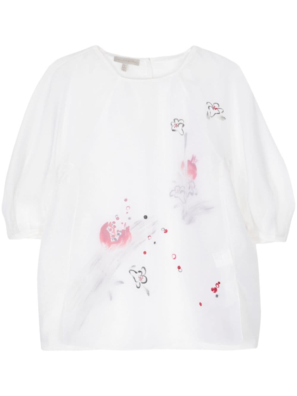 SHIATZY CHEN floral-print organza blouse - White von SHIATZY CHEN