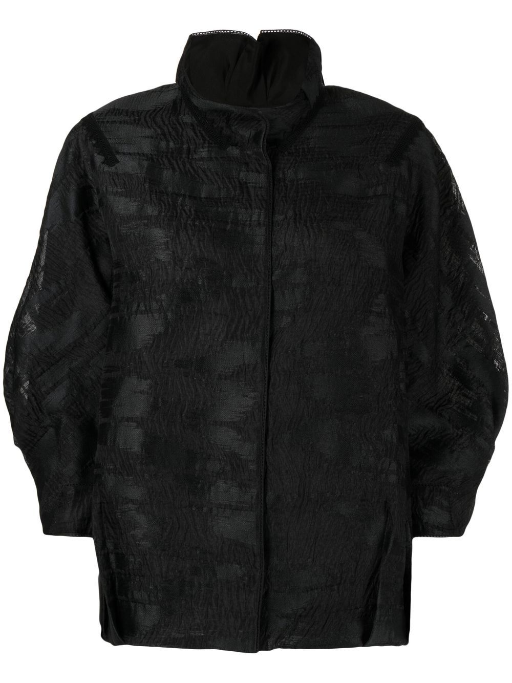 SHIATZY CHEN full-jacquard stand-up collar jacket - Black von SHIATZY CHEN