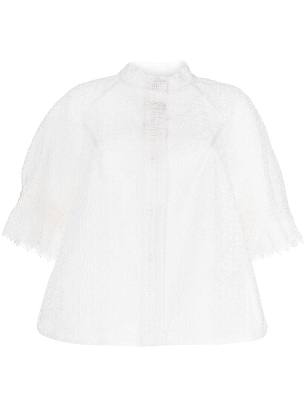 SHIATZY CHEN lace-collar detail jacket - White von SHIATZY CHEN