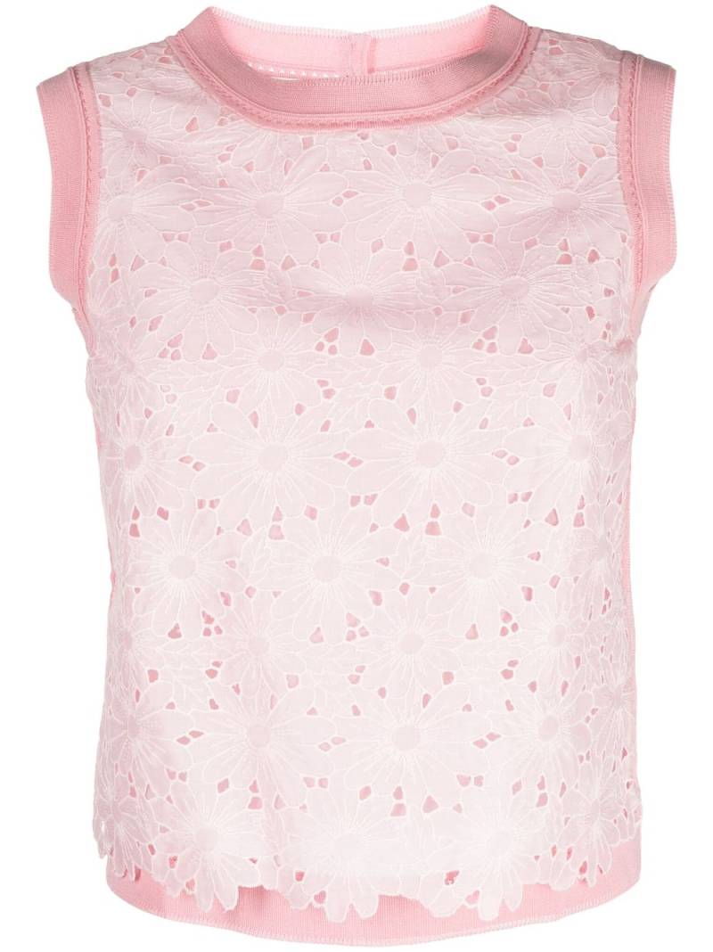 SHIATZY CHEN lace-detailing cotton top - Pink von SHIATZY CHEN