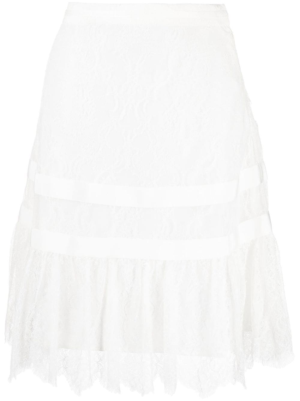 SHIATZY CHEN lace knee-length skirt - White von SHIATZY CHEN