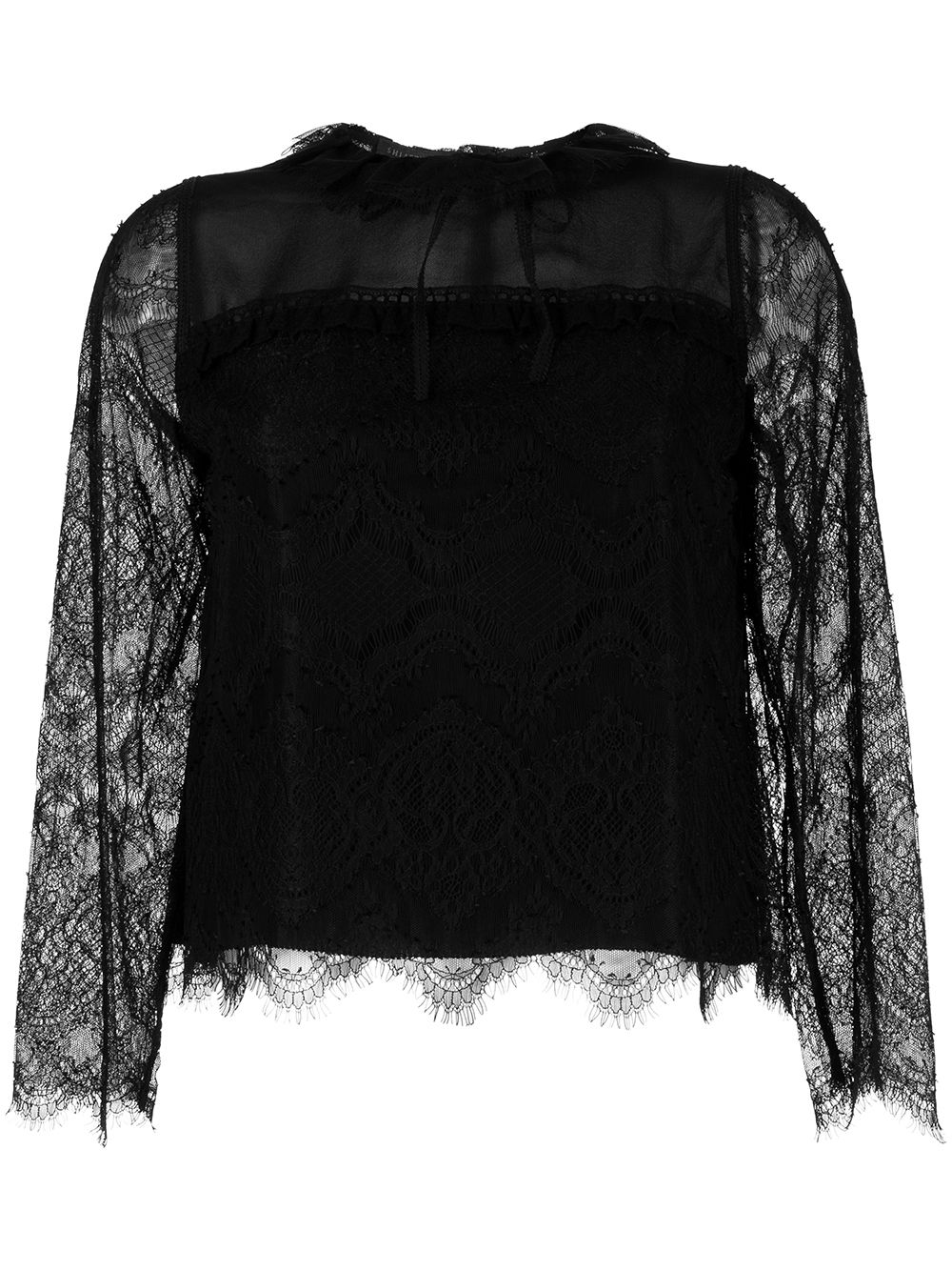 SHIATZY CHEN lace panelled blouse - Black von SHIATZY CHEN