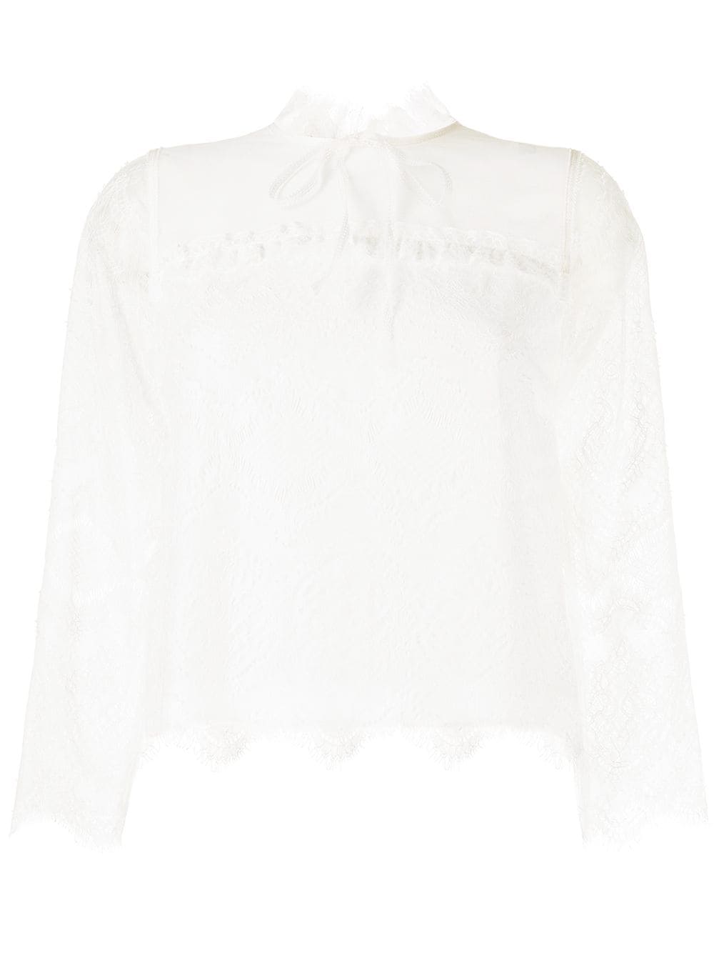 SHIATZY CHEN lace panelled blouse - White von SHIATZY CHEN