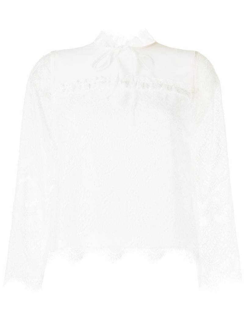 SHIATZY CHEN lace panelled blouse - White von SHIATZY CHEN