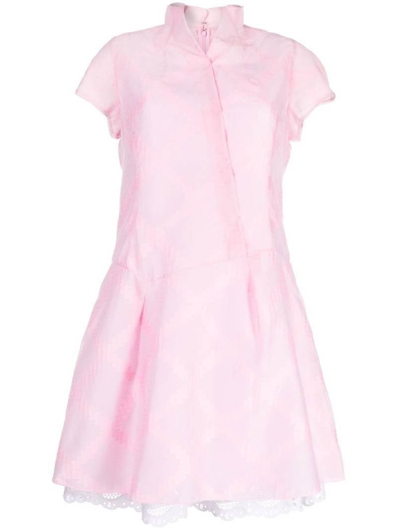 SHIATZY CHEN lace-underlay cotton dress - Pink von SHIATZY CHEN