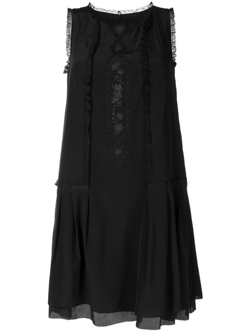 SHIATZY CHEN silk lace panelled dress - Black von SHIATZY CHEN